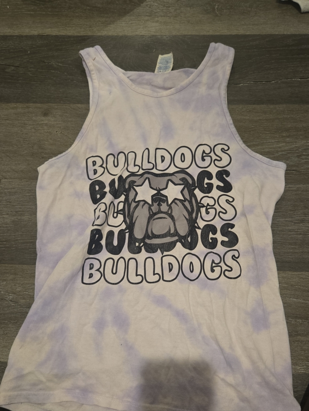 Delta Lavender Tie-Dye Bulldogs Tank Top